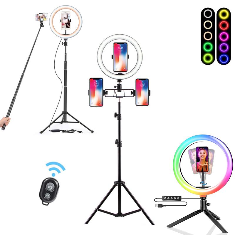 Dimmable LED Ring Light with Tripods Stand Phone Holder Desk USB Selfie Light Ring Lamp Ringlight for Makeup Vlog Youtube TikTok
Dimmable LED Ring Light with Tripods Stand Phone Holder Desk USB Selfie Light Ring Lamp Ringlight for Makeup Vlog Youtube TikTok