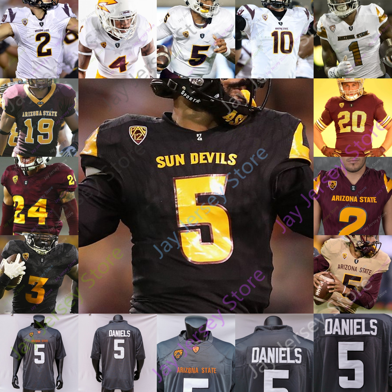2020 Custom Arizona State ASU Football Jersey NCAA College 1 DeaMonte Trayanum 3 Rachaad White 90 Jermayne Lole 41 Tyler Johnson, Black
2020 Custom Arizona State ASU Football Jersey NCAA College 1 DeaMonte Trayanum 3 Rachaad White 90 Jermayne Lole 41 Tyler Johnson, Black