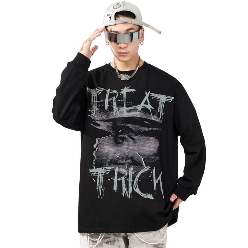 Men's Hoodies & Sweatshirts Streetwear Cotton Graphic Sweatshirt Men Long Sleeve Crewneck Pullover, Black
Men's Hoodies & Sweatshirts Streetwear Cotton Graphic Sweatshirt Men Long Sleeve Crewneck Pullover, Black