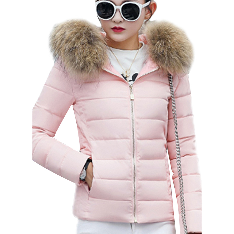 YMING Winter Women Down Jackets Fashion Coat Warm Parka Detachable Hooded Cotton Jacket Puffer Coats Female Outwear Clothes 201019