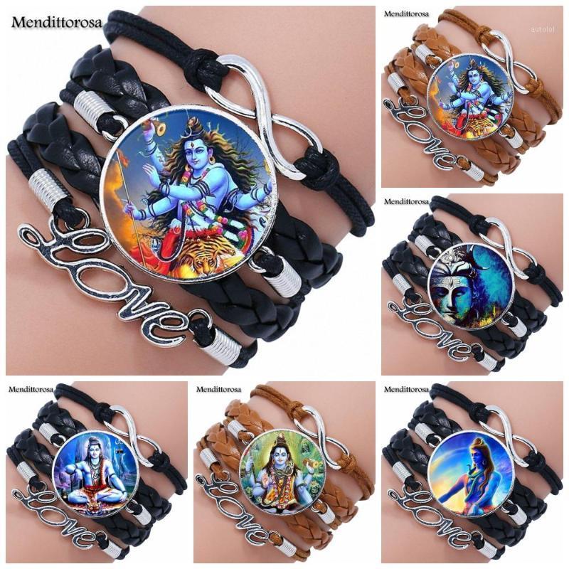 For Christmas Gift Handmade Glass Cabochon Multilayer Black/Brown Leather Bracelet Bangles Jewelry Good Condition Shiva1
For Christmas Gift Handmade Glass Cabochon Multilayer Black/Brown Leather Bracelet Bangles Jewelry Good Condition Shiva1
