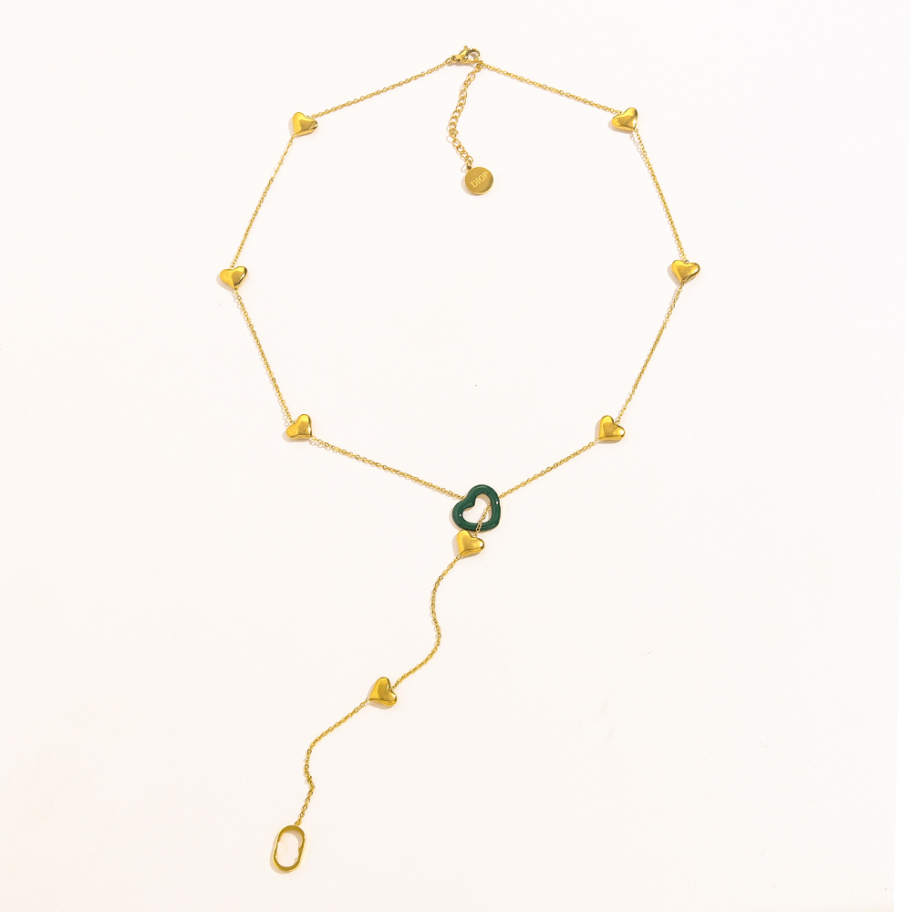 Never Fading 18K Gold Plated Brand Designer Letter Heart Pendant Necklaces Pretty Crystal Rhinestone Stainless Steel Choker Necklace Chain Jewelry Accessories
Never Fading 18K Gold Plated Brand Designer Letter Heart Pendant Necklaces Pretty Crystal Rhinestone Stainless Steel Choker Necklace Chain Jewelry Accessories