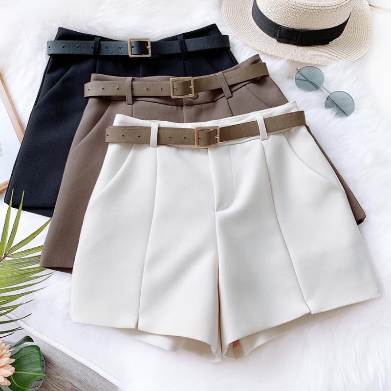 Women Summer Shorts High Waist Pocket with Sashes Black White Trouser Hrarjuku Spring Bottoms Femme, Black 6623
Women Summer Shorts High Waist Pocket with Sashes Black White Trouser Hrarjuku Spring Bottoms Femme, Black 6623