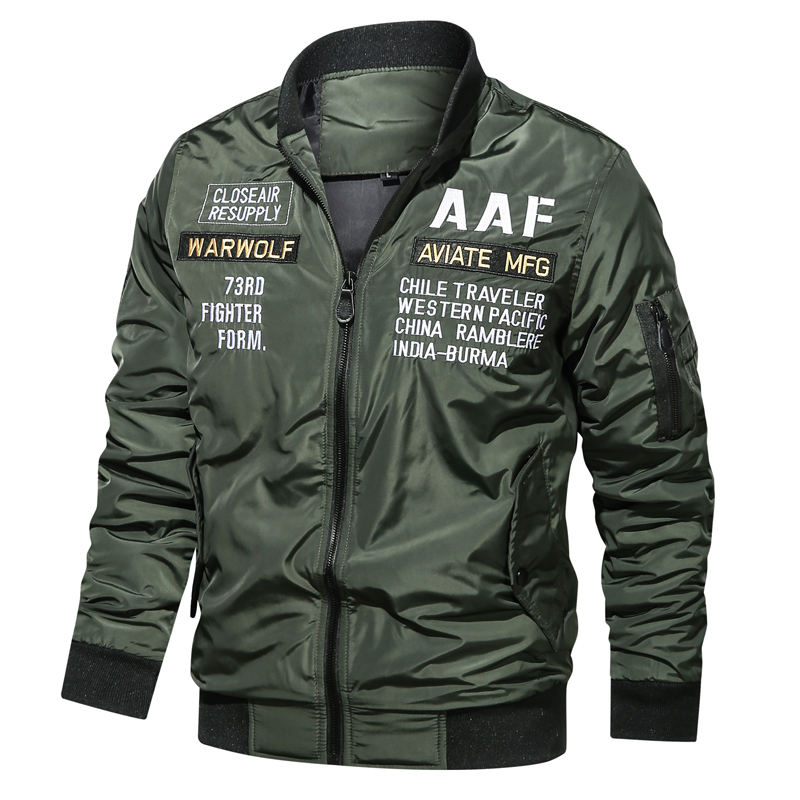 Autumn Winter Jackets and Coats Solid Military Parkas Men Windbreaker Pilot Coat Army Men's Bomber Jackets Cargo Flight 201119