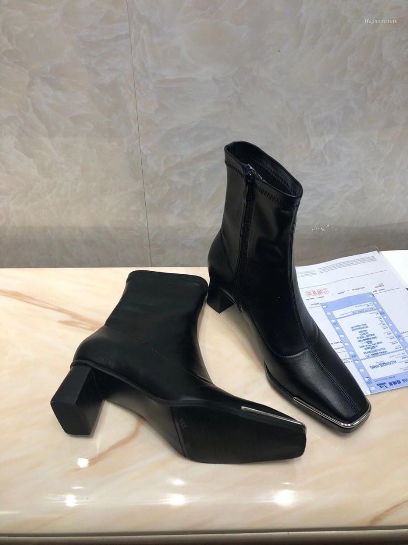 Fashion Woman Ankle Boots High Quality Handmade Autumn Winter Boots Square Toe Med Heels Metal Decoration Woman1, Matt
Fashion Woman Ankle Boots High Quality Handmade Autumn Winter Boots Square Toe Med Heels Metal Decoration Woman1, Matt