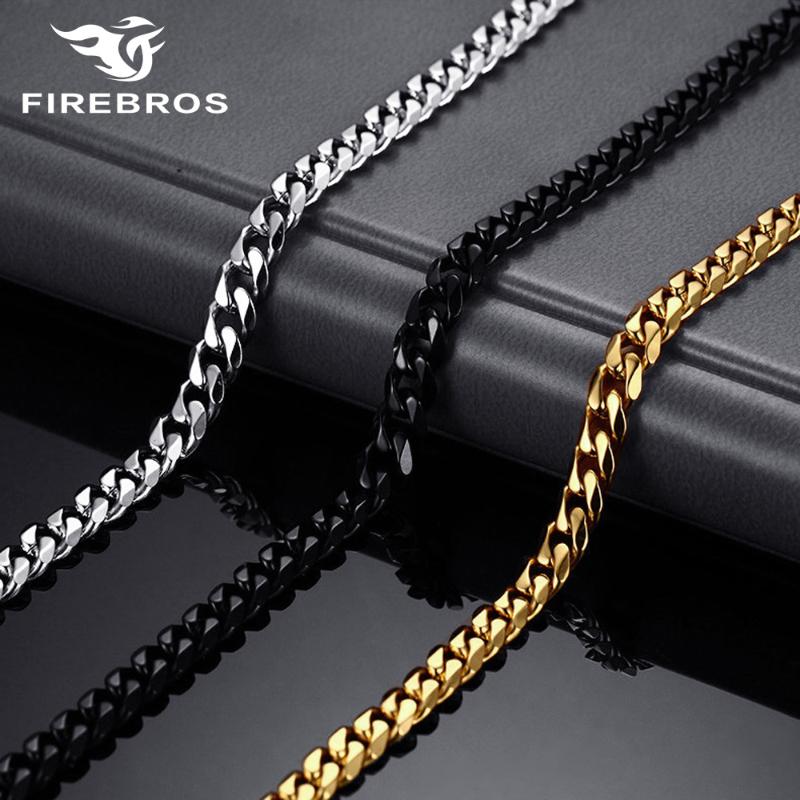FIREBROS Black/Gold/Silver Color 316L Stainless Steel Miami Cuban Link Neck Chain Necklace Women Men Jewelry Gift Dropshipping
FIREBROS Black/Gold/Silver Color 316L Stainless Steel Miami Cuban Link Neck Chain Necklace Women Men Jewelry Gift Dropshipping