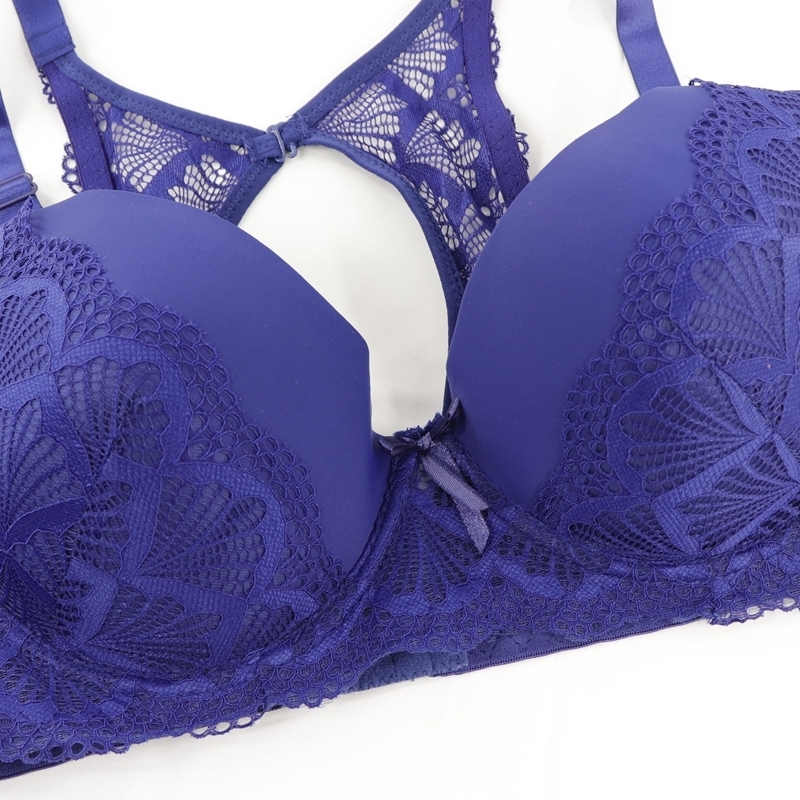 Beauwear Women's Sexy Bras Adjustable Strip underwired Floral Embroidery Non-Push Up DD E DDD F Cup Bra Big Size 100-125 201202