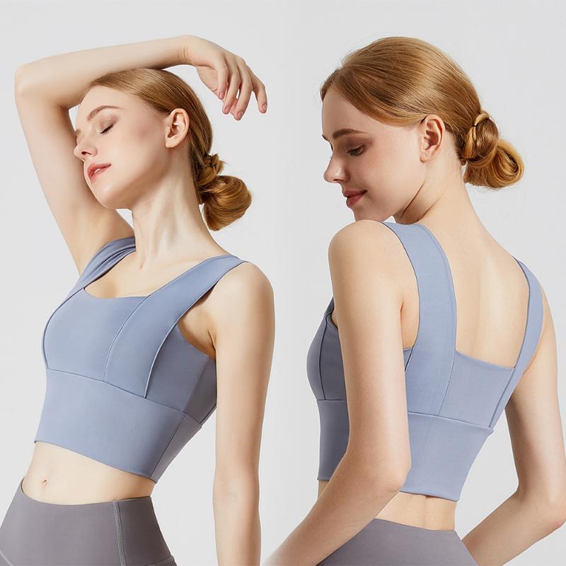 Top selling bras Anti- sports bra prevents sagging Fixed shoulder strap breathable upper lingerie Yoga woman training vest, Purple-2
Top selling bras Anti- sports bra prevents sagging Fixed shoulder strap breathable upper lingerie Yoga woman training vest, Purple-2
