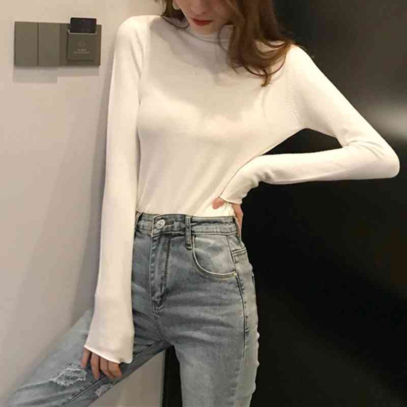 Women T Shirt Spring Casual Solid Color Turtleneck Long Sleeve Sweater Bottoming Top Tee Shirt Female, White
Women T Shirt Spring Casual Solid Color Turtleneck Long Sleeve Sweater Bottoming Top Tee Shirt Female, White