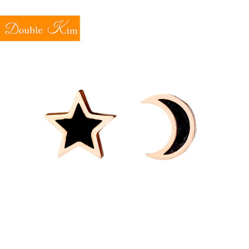 Star Moon Stud Earrings Titanium Stainless Steel Inlaid Zircon Asymmetric Earrings Rose Gold Color Trendy Fashion Women Jewelry
Star Moon Stud Earrings Titanium Stainless Steel Inlaid Zircon Asymmetric Earrings Rose Gold Color Trendy Fashion Women Jewelry