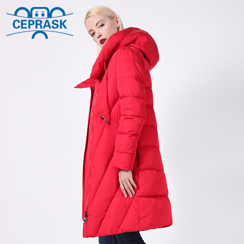 New Winter Coat Women Plus Size Long Windproof Collar Women Parka Stylish Hooded Thick Women's Jacket CEPRASK 201027