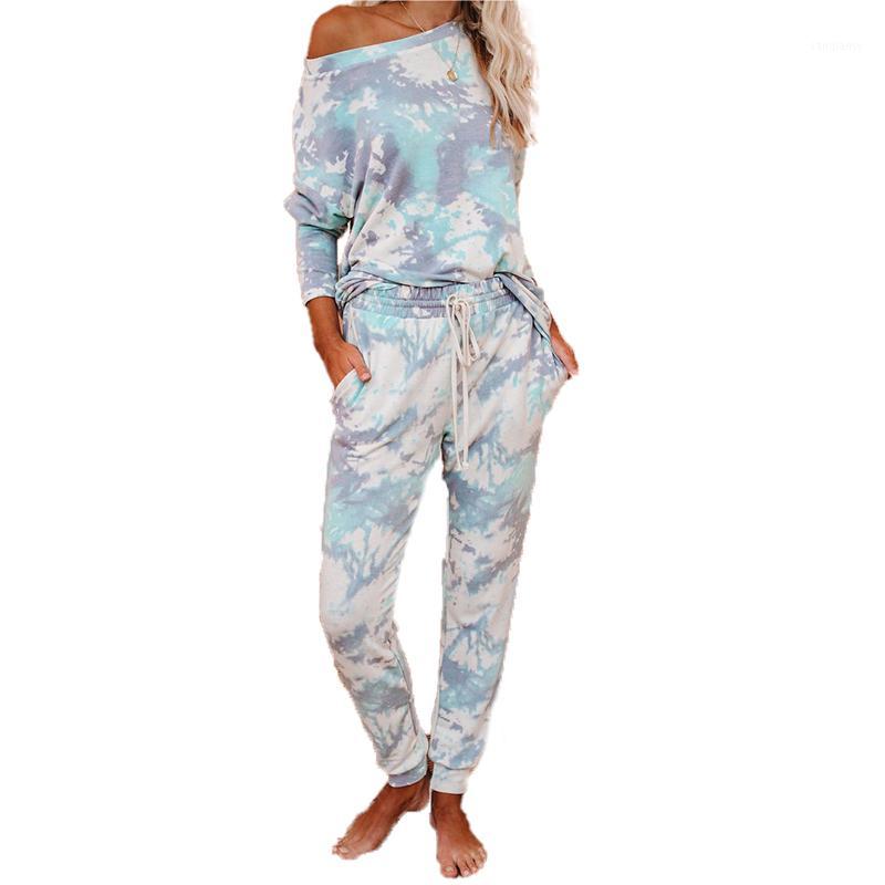 Women' Tie-Dye Printing Suit Round Neck Long Sleeve Loose Pullover + Elastic Waist Trousers Sports Set1, As pic
Women' Tie-Dye Printing Suit Round Neck Long Sleeve Loose Pullover + Elastic Waist Trousers Sports Set1, As pic