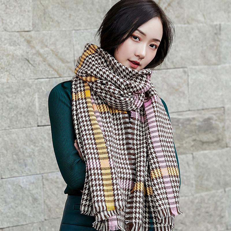 Colorful Houndstooth Plaid Scarf Women Autumn Winter Cashmere Scarves Designer Shawls and Wraps Blanket Cape MY2047
Colorful Houndstooth Plaid Scarf Women Autumn Winter Cashmere Scarves Designer Shawls and Wraps Blanket Cape MY2047