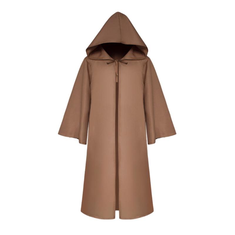 Women Men's Vintage Half Sleeve Solid Hooded Bandage Cloak Cosplay Outwear Coat, White
Women Men's Vintage Half Sleeve Solid Hooded Bandage Cloak Cosplay Outwear Coat, White