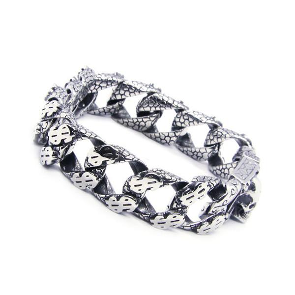 Titanium Steel US Dollar Bracelet 316L Stainless Steel Fashion Jewelry Men Cool Fashion Money $$ Bracelet
Titanium Steel US Dollar Bracelet 316L Stainless Steel Fashion Jewelry Men Cool Fashion Money $$ Bracelet