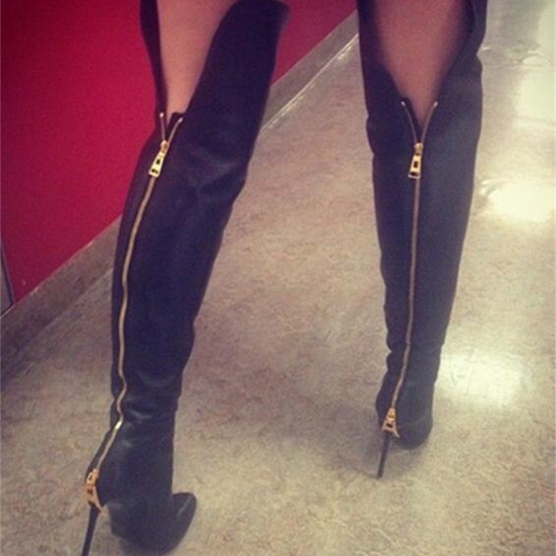 2020 Fit Free-range Slim Leather Super Heels Zip High Thigh Finger Motorcycle Women Boots Jxxs, Black 1
2020 Fit Free-range Slim Leather Super Heels Zip High Thigh Finger Motorcycle Women Boots Jxxs, Black 1