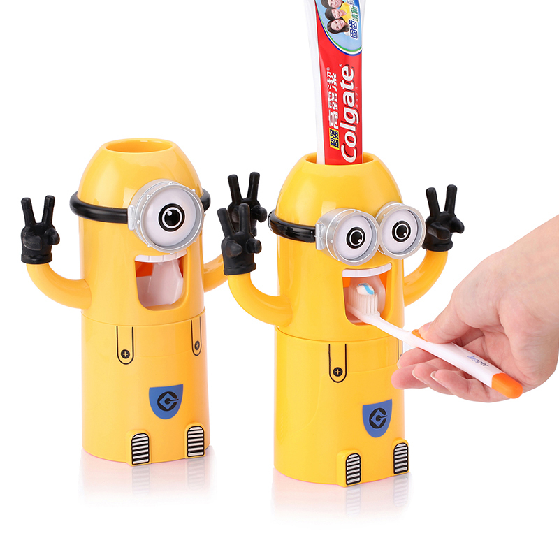 Children's Automatic toothpaste dispenser bathroom accessories Toothpaste Squeezer Toothbrush Holder Products Creative LJ201204