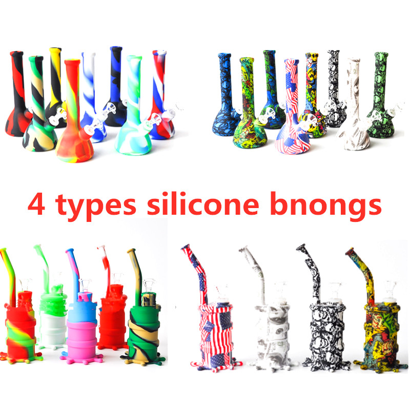 Hookahs 8" Silicone Bong Water Pipes Portable Camouflage Oil Rigs Detachable Unbreakable Smoking Concentrate Pipe
Hookahs 8" Silicone Bong Water Pipes Portable Camouflage Oil Rigs Detachable Unbreakable Smoking Concentrate Pipe