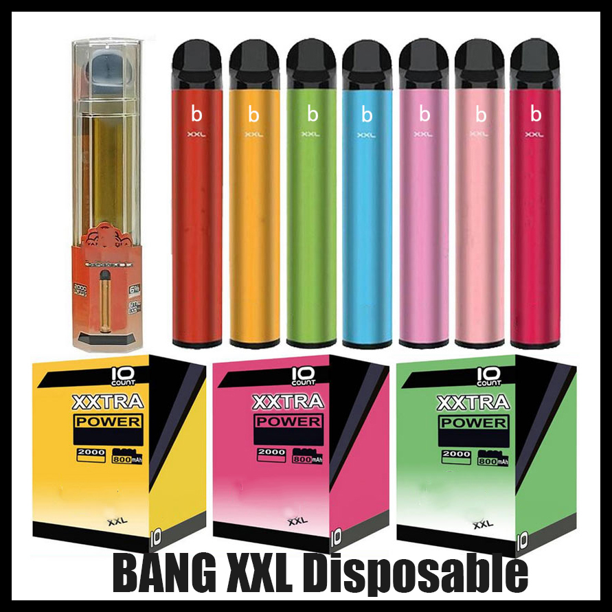 Newest Bang XXL XXTRA 2000Puffs Disposable Vape Device Pen 800mAh Power Battery Pre-filled 6ml Pods Cartridge Vapor eCigs Portable Vaporizer
Newest Bang XXL XXTRA 2000Puffs Disposable Vape Device Pen 800mAh Power Battery Pre-filled 6ml Pods Cartridge Vapor eCigs Portable Vaporizer