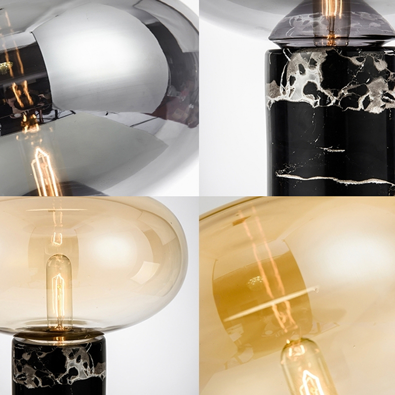 Sleek Postmodern Style Bedroom Table Lamp with Marbled Effect and E27 Compatibility Ideal for Modern Interiors