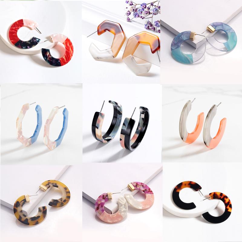 New Arrival Unique Contrast Acrylic Round Hoop Earrings Women Boho Resin Splicing Colorful Leopard Circle Drop Earrings Jewelry
New Arrival Unique Contrast Acrylic Round Hoop Earrings Women Boho Resin Splicing Colorful Leopard Circle Drop Earrings Jewelry