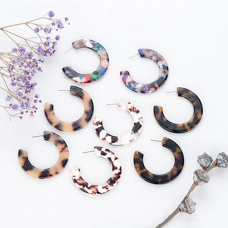 Charm Trendy Geometry Colorful Leopard Acrylic Big Hoop Earrings For Women Round Circle Acetate Statement Earring Fashion Jewelry Gift
Charm Trendy Geometry Colorful Leopard Acrylic Big Hoop Earrings For Women Round Circle Acetate Statement Earring Fashion Jewelry Gift
