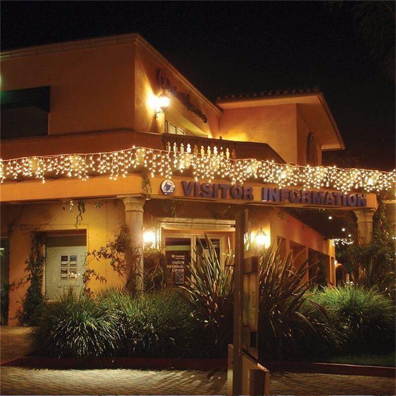Led Curtain Icicle String Light 110V 220V Led Christmas Garland LED Lights Fairy Xmas Party Garden Stage Outdoor Decorative Light 5m Wide