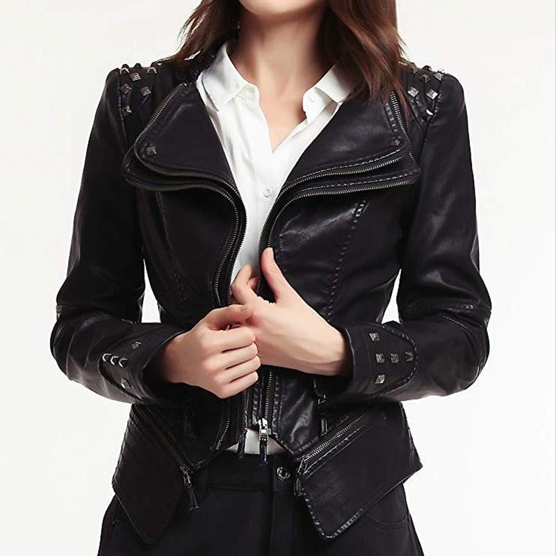 6XL Women Autumn Spring Motorcycle Biker Faux Leather Jacket Plus Size Female Ladies Fall Zipper Rivet Short PU Coat Oversize, Black
6XL Women Autumn Spring Motorcycle Biker Faux Leather Jacket Plus Size Female Ladies Fall Zipper Rivet Short PU Coat Oversize, Black