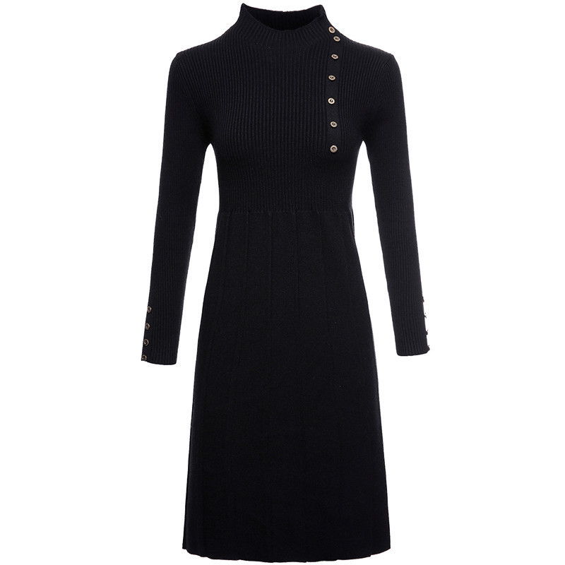 New Fashion Autumn Winter Women Long Sweater Dress Pullovers Warm Knitted Sweaters Pullover Dresses Lady 201023