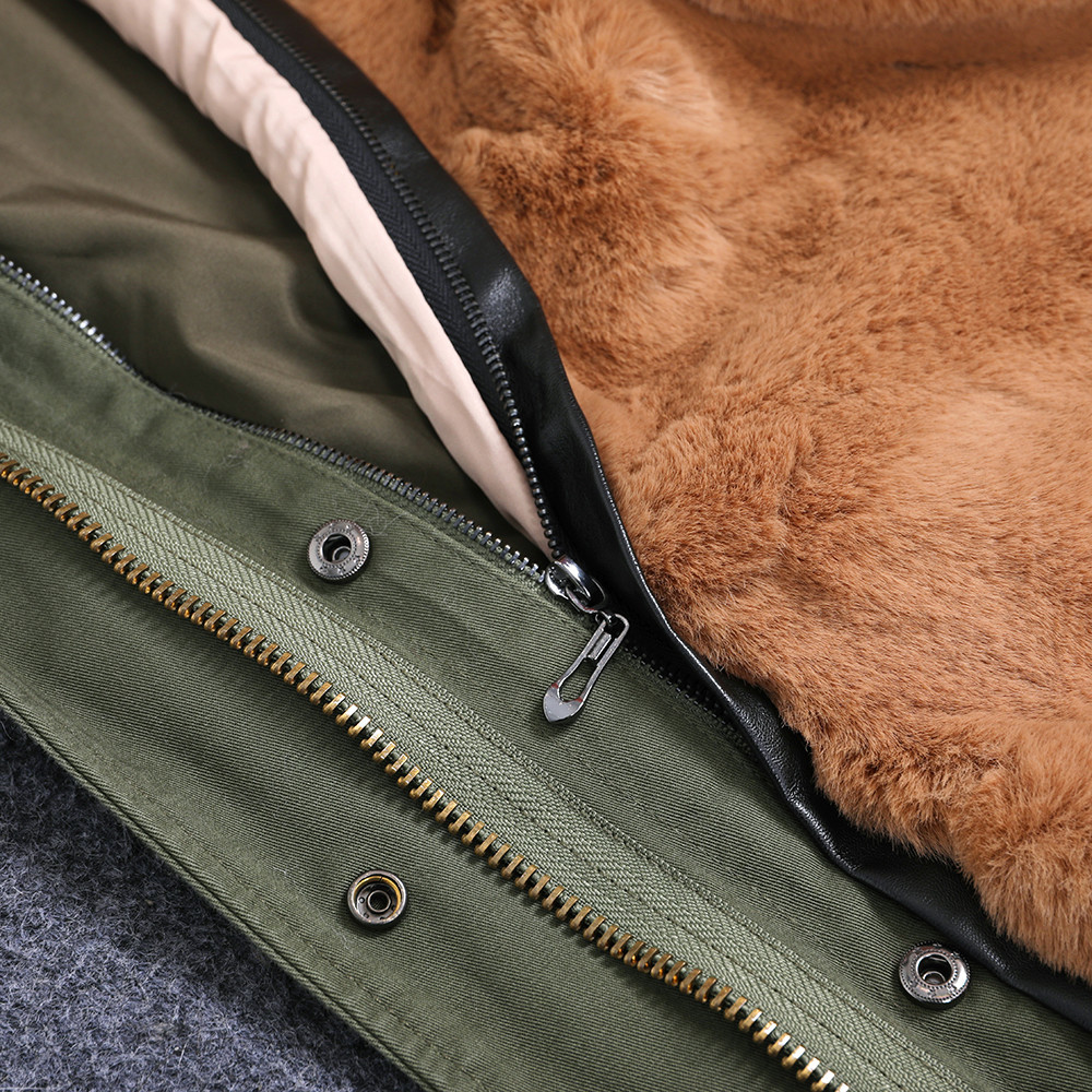 Mao Maokong autumn and winter new fur coat overtheknee style overcoming women's slim warm jacket new Women's coats 201016