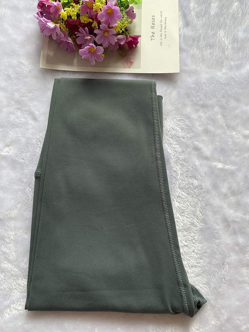 Solid Color High Waist Women Yoga Pants Lycra Fabric Gym Wear Elastic Leggings Fiess Lady Outdoor Sports Trousers