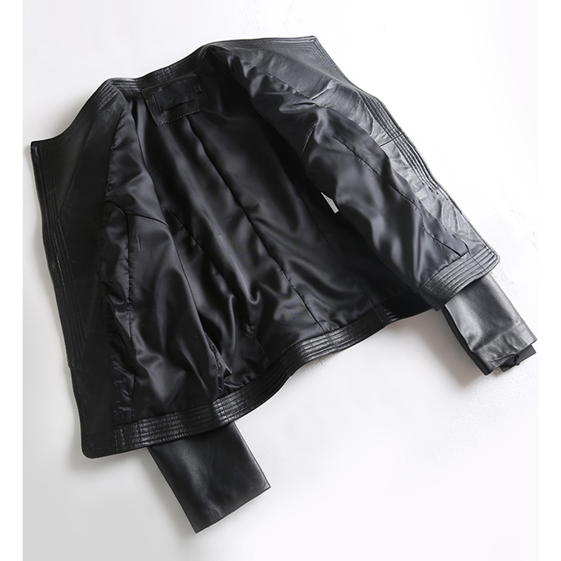 Nerazzurri High quality black short faux leather biker jacket women long sleeve women fashion plus size coats women 3xl-7xl 201030
