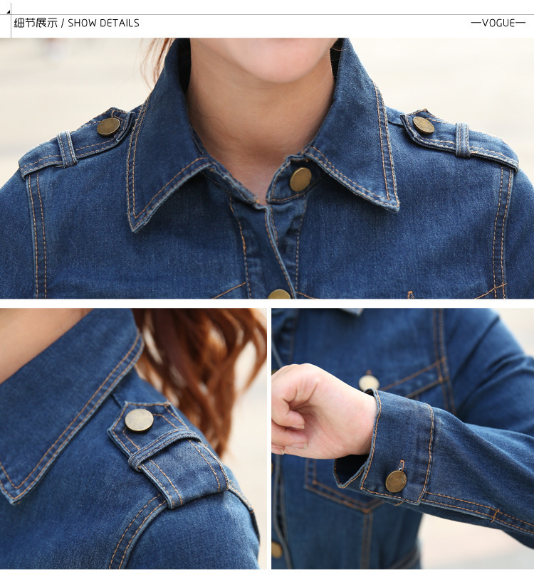 Women Autumn Cotton Slim Denim Trench Coat Long Sleeve Vintage Casual Jeans Windbreaker Pencil Dress with Belt Overcoat 4XL 201111