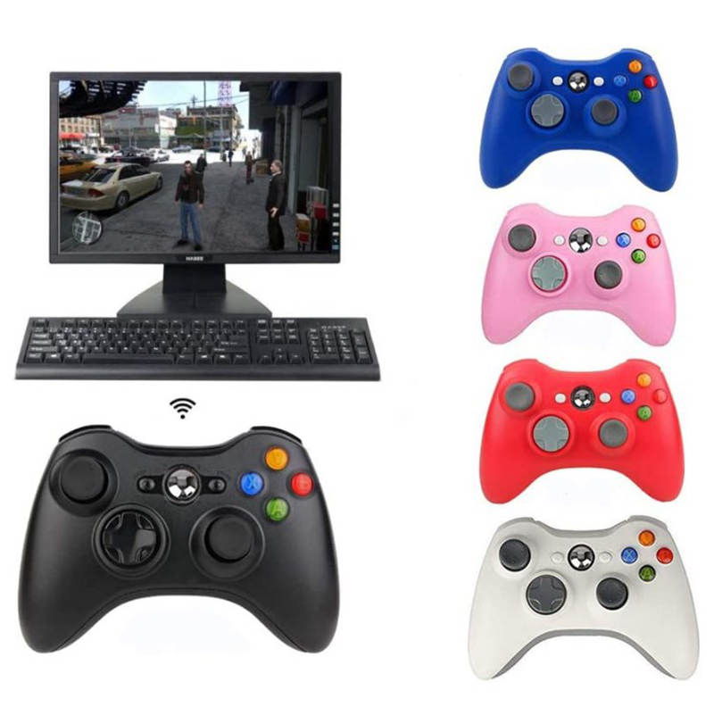 

Wireless Controller for Xbox 360 Gamepad Buttons Improved Ergonomic Design Joystick for Microsoft Xbox & Slim 360 PC Windows 7 8 10