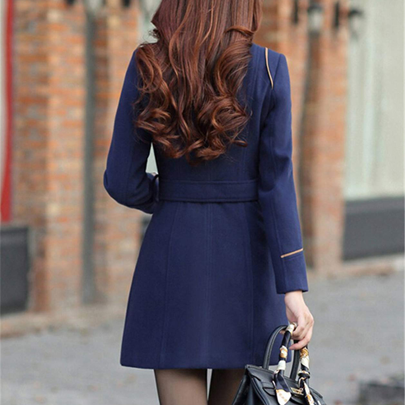 Autumn Winter New Fashion Women Woolen Coats Slim Women's Jacket Cashmere Coat Lapel Warm Jackets Female Wool Outerwear 201030