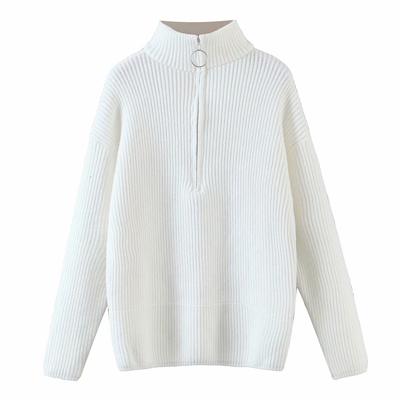 New Causal Women Zipper Turtleneck Sweaters 2021 Fashion Ladies White Loose Knitted Tops Streetwear Female Chic Oversize Pullovers 1cpt
New Causal Women Zipper Turtleneck Sweaters 2021 Fashion Ladies White Loose Knitted Tops Streetwear Female Chic Oversize Pullovers 1cpt