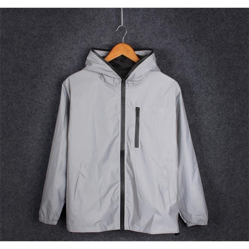 Free shipping Spring/autumn Men windbreaker 3m reflective jacket casual hip hop jackets and coats without any s manteau 201130