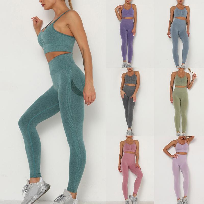 Women Solid Color Two Pieces Sports Set Skinny Leggings Sports Bra Yoga Set Gym Fitness Pants Hip Lifting Sportswear1
Women Solid Color Two Pieces Sports Set Skinny Leggings Sports Bra Yoga Set Gym Fitness Pants Hip Lifting Sportswear1