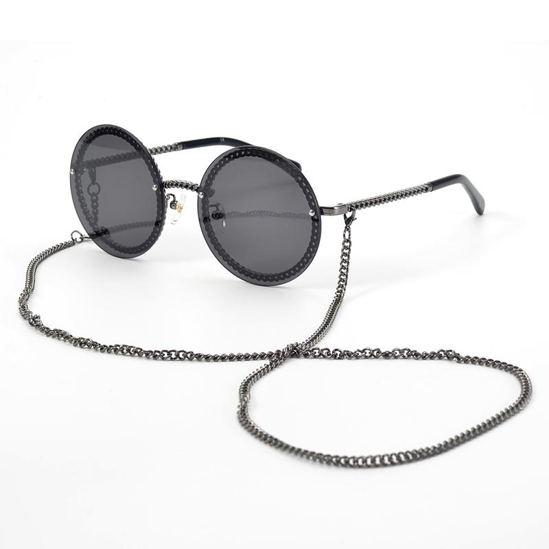 Women Round Sunglasses Designer Chain Designed Frames With Rimless Lens UV400 Female Shades Lunettes
Women Round Sunglasses Designer Chain Designed Frames With Rimless Lens UV400 Female Shades Lunettes