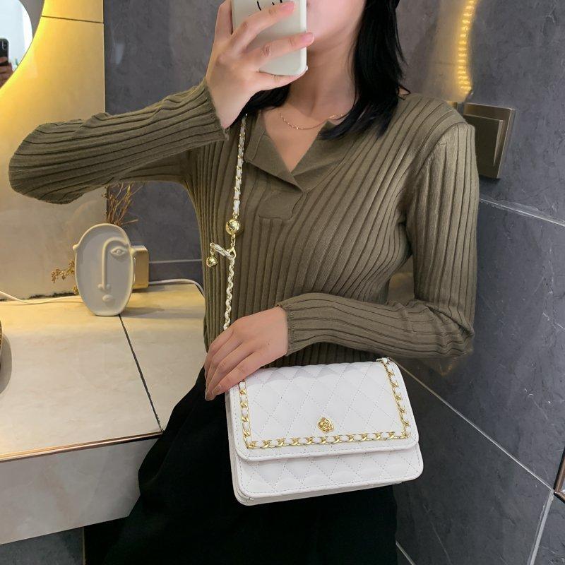 Women's Handbag Four Seasons Solid Color Fashion Leather Messenger Bag Women's Shoulder Messenger Bag Women Travel Chain Handbag, Black
Women's Handbag Four Seasons Solid Color Fashion Leather Messenger Bag Women's Shoulder Messenger Bag Women Travel Chain Handbag, Black