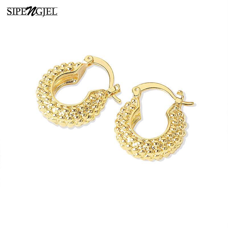 SIPENGJEL Tiny Gold Multi Row Beads Geometric Hoop Earrings Simple Design Round Earrings For Women Fashion Jewellery
SIPENGJEL Tiny Gold Multi Row Beads Geometric Hoop Earrings Simple Design Round Earrings For Women Fashion Jewellery
