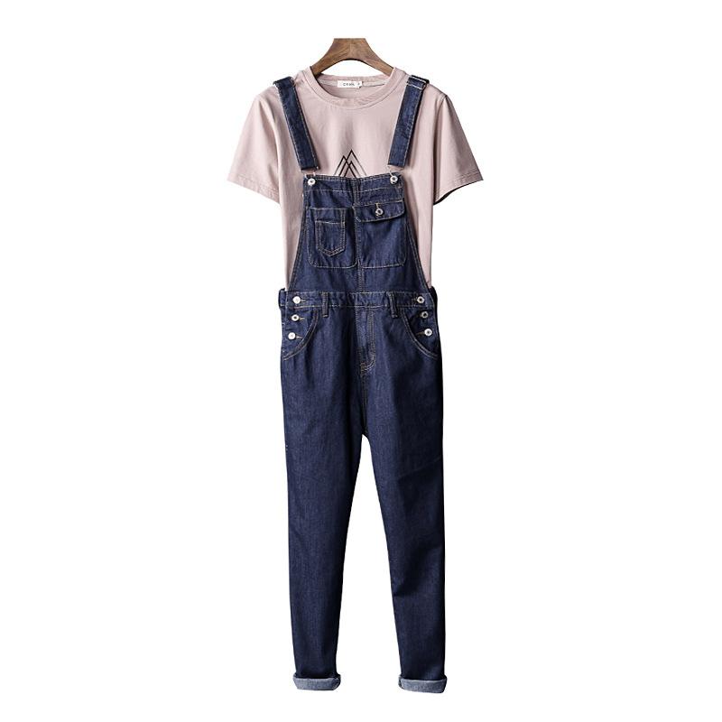 men' cargo bib pants pockets 2021 streetwear suspender denim jumpsuit hip hop loose mens jeans overalls rompers plus size 5XL, Blue 
men' cargo bib pants pockets 2021 streetwear suspender denim jumpsuit hip hop loose mens jeans overalls rompers plus size 5XL, Blue