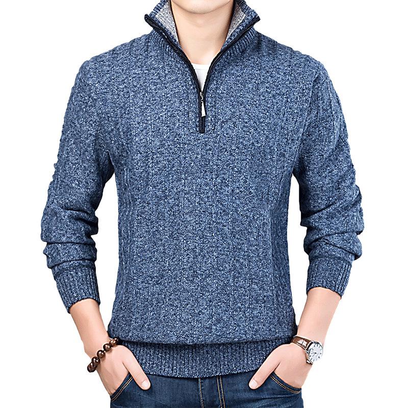 New Winter Men's Sweater Casual Pullover Mens Warm Sweaters Man Slim Stand Collar Knitted Pullovers Male Coats Half Zip Sweater, Gray
New Winter Men's Sweater Casual Pullover Mens Warm Sweaters Man Slim Stand Collar Knitted Pullovers Male Coats Half Zip Sweater, Gray