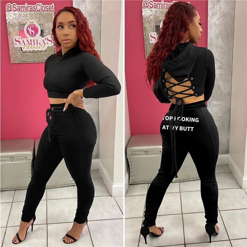 Women Letter Skinny Sets Fashion Trend Long Sleeve Hooded Short Tops Pant Sports Suits Designer Spring Female Slim Casual Bandage Tracksuits, Black
Women Letter Skinny Sets Fashion Trend Long Sleeve Hooded Short Tops Pant Sports Suits Designer Spring Female Slim Casual Bandage Tracksuits, Black