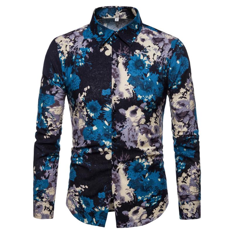 Flower Printed Men Shirt Spring Autumn Formal Casual Wear Mens Shirts Fastener Sweatshirts Top Blouse Camisas Hombre Masculina, Multi
Flower Printed Men Shirt Spring Autumn Formal Casual Wear Mens Shirts Fastener Sweatshirts Top Blouse Camisas Hombre Masculina, Multi