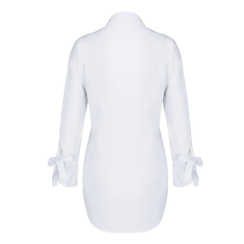Long Sleeve Tops Casual Top Lapel Pure Blouse Plus Size White Shirt Blouses Women 201125