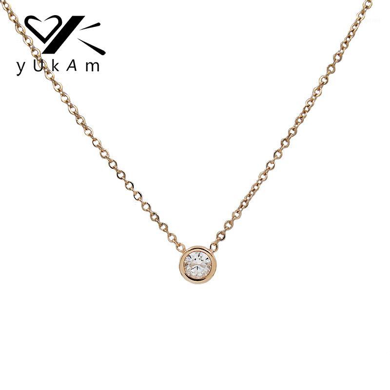 YUKAM Jewelry Silver Rose Gold Color Small Circle Round Crystal Pendant Necklaces Cubic Zirconia Short Chain Necklaces for Women1
YUKAM Jewelry Silver Rose Gold Color Small Circle Round Crystal Pendant Necklaces Cubic Zirconia Short Chain Necklaces for Women1