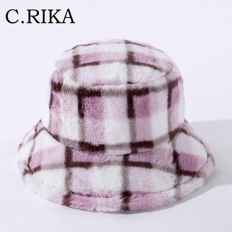 New Fashion Plaid Faux Fur Womens Winter Bucket Hats Soft Warm Thick Fisherman Hats Lady Girl Panama Outdoor Travel Fishing Cap, Purple
New Fashion Plaid Faux Fur Womens Winter Bucket Hats Soft Warm Thick Fisherman Hats Lady Girl Panama Outdoor Travel Fishing Cap, Purple