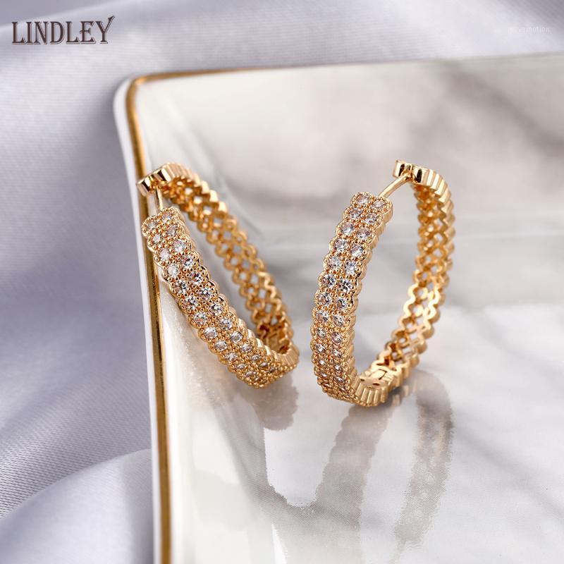 LINDLEY New dangle Hoop Gold Earrings for Women 585 rose gold zircon earrings fine long luxury Micro inlay CZ Hip Hop Jewelry1
LINDLEY New dangle Hoop Gold Earrings for Women 585 rose gold zircon earrings fine long luxury Micro inlay CZ Hip Hop Jewelry1