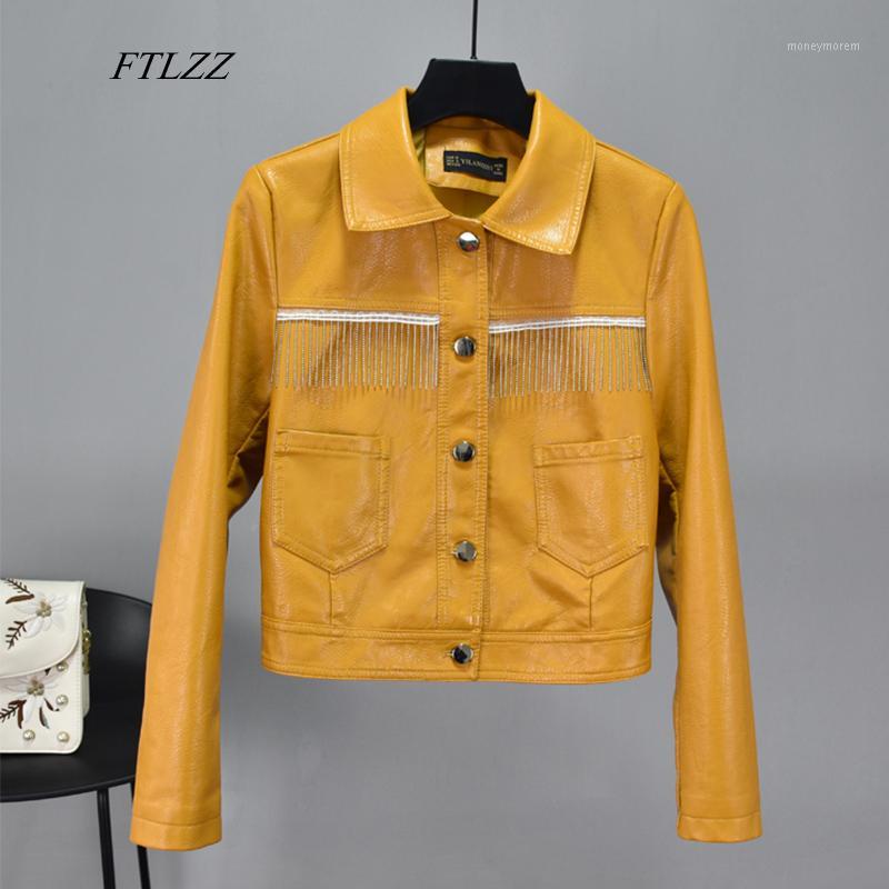 FTLZZ New Spring Women Pu Leather Jacket Single Breasted Tassels Faux Soft Leather Short Coat Turndown Collar Motorcycle Outwear1, Black
FTLZZ New Spring Women Pu Leather Jacket Single Breasted Tassels Faux Soft Leather Short Coat Turndown Collar Motorcycle Outwear1, Black